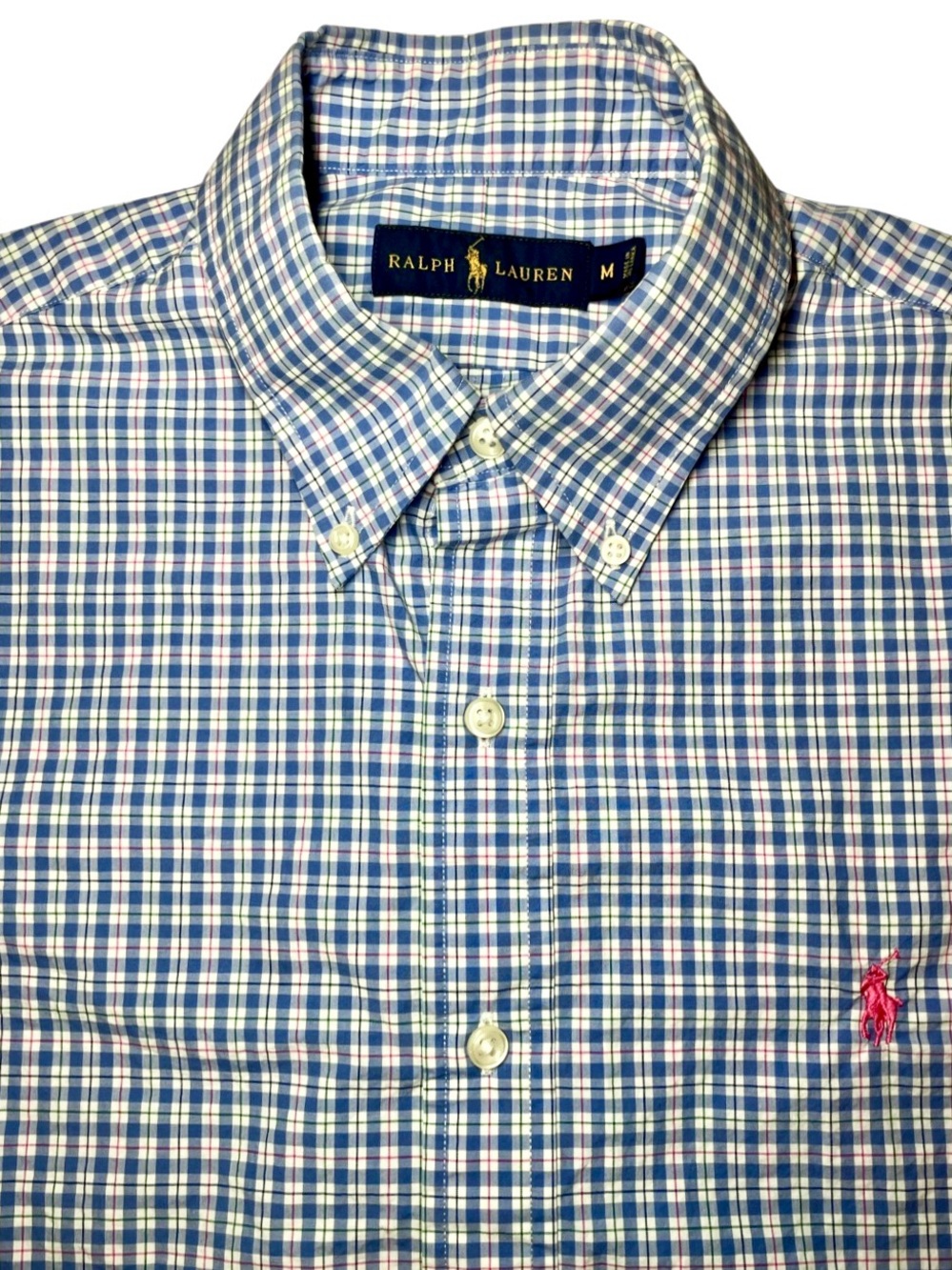Ralph Lauren Plaid Button Down Shirt in Blue/Pink Men’s M